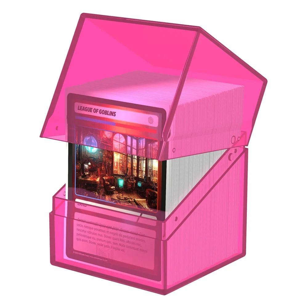 Ultimate Guard Boulder 100+ Clear (76 x 75 x 98.5 mm) - Rhodonite